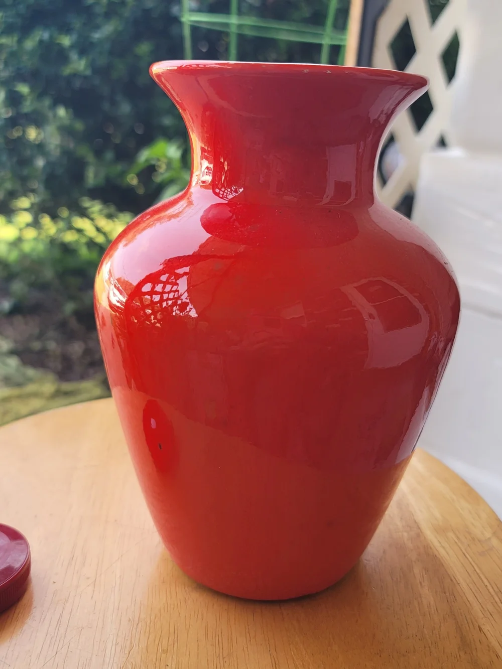 Vintage MCM Poppy Red California 479 USA Bulbous Vase